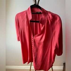 Brass Clothing Flow Blouse, Size XL, coral